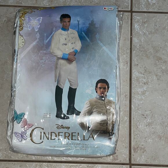 ADULT DISNEY CINDERELLA MOVIE PRINCE CHARMING DELUXE COSTUME XXL NEW - Picture 1 of 4